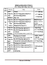 Kế hoạch bài học tuần 30 lớp 4 - Năm học 2016-2017 - Lê Văn Hoàn